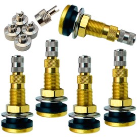 TR618A Tire Valve Stems,Tubeless Air Liquid Tractor Valve Stems for Tubeless Tires, Industrial Agricultural Wheels, Clamp-in Tire Valve Stems (Pack of 5)
