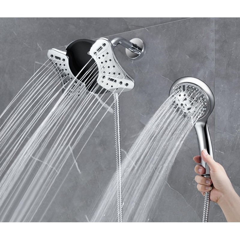 GRICH Filtered Shower Head with Handheld: 2.5GPM Shower Heads with