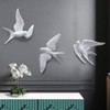 YARNOW Bird Figurine 3Pcs Resin Sparrows Swallows Dove White Decor