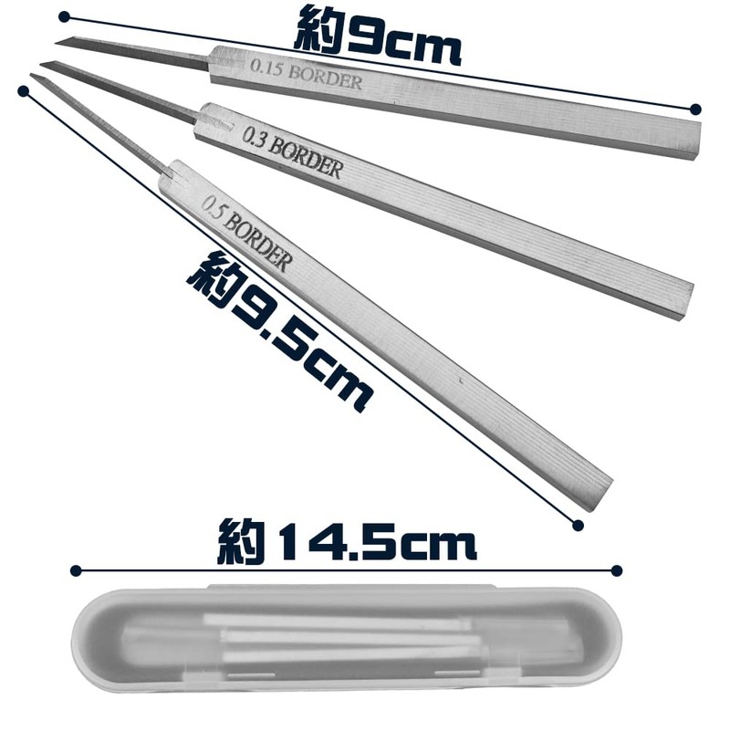 Groove Cutting Set Model Kit Chisels 3-Piece Set for Detailing