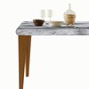 BOXIMIAO Tablecloth with Elastic Edge White Grey Marble Texture Rectangle