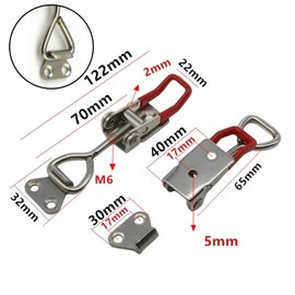 122mm Adjustable Toggle Clamp, 2Pcs Stainless Steel Toggle Clamp, Quick Release Latch Clamps for Cabinet Box Drawer