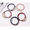 Three-strand pearl bead hair tie (sold by the 1P unit) / 진주 구슬 세줄 머리끈 (1P 단위 판매)