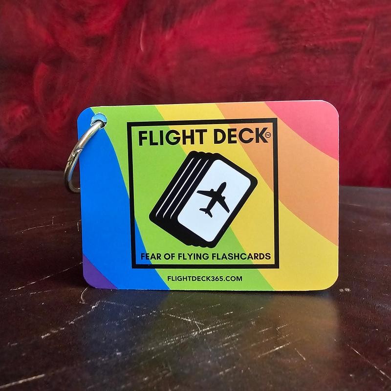 Flight Deck Fear of Flying Flashcards with Gold Ring Binder