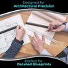 NOKKO 12 Inch Architectural Scale Ruler - Imperial Measurements, Professional