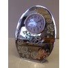 Shudehill 25th Silver Wedding Anniversary Mirrored Clock Gifts, 17cm x