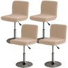 Gollense Velvet Stretch Bar Stool Covers with Backs, 4 Pack