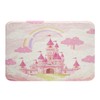 Homemissing Pink Castle Bath Mats for Bathroom Rainbow Castle Bathroom