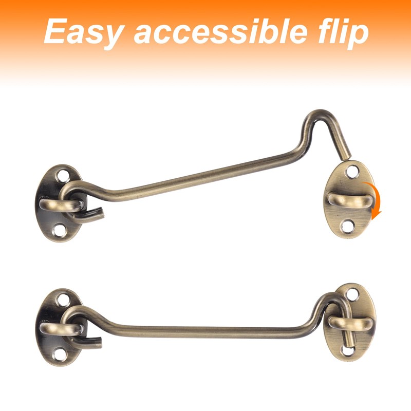 sourcing map 3 Inch Hook and Eye Latch, Barn Door