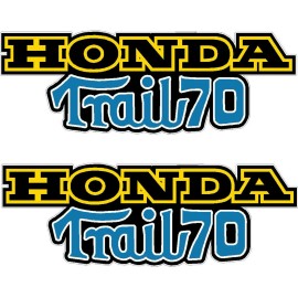 Honda CT70  K4   "Trail 70"  Complete Set frame Decals, Graphics, Blue Trail 70