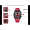 PASOY Luxury Chronograph Watches for Mens Rubber Strap Black Waterproof