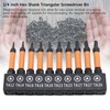 10Pcs Triangle Screwdriver Set, 50mm Length 1/4 Inch Hex Shank