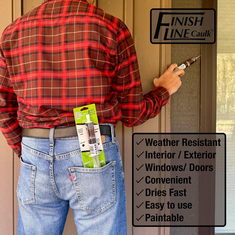 Finish Line Caulk – Acrylic Urethane Elastomeric Sealant – Pre-Filled