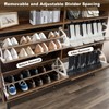 4 Flip Drawer Shoe Cabinet - Freestanding Slim Shoe Organizer