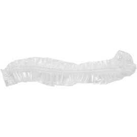 Haobase 100 Pcs Shower Caps 44cm Waterproof Plastic Elastic Hair Bath Caps for Home Use, Hotel, Spa, and Hair Salon