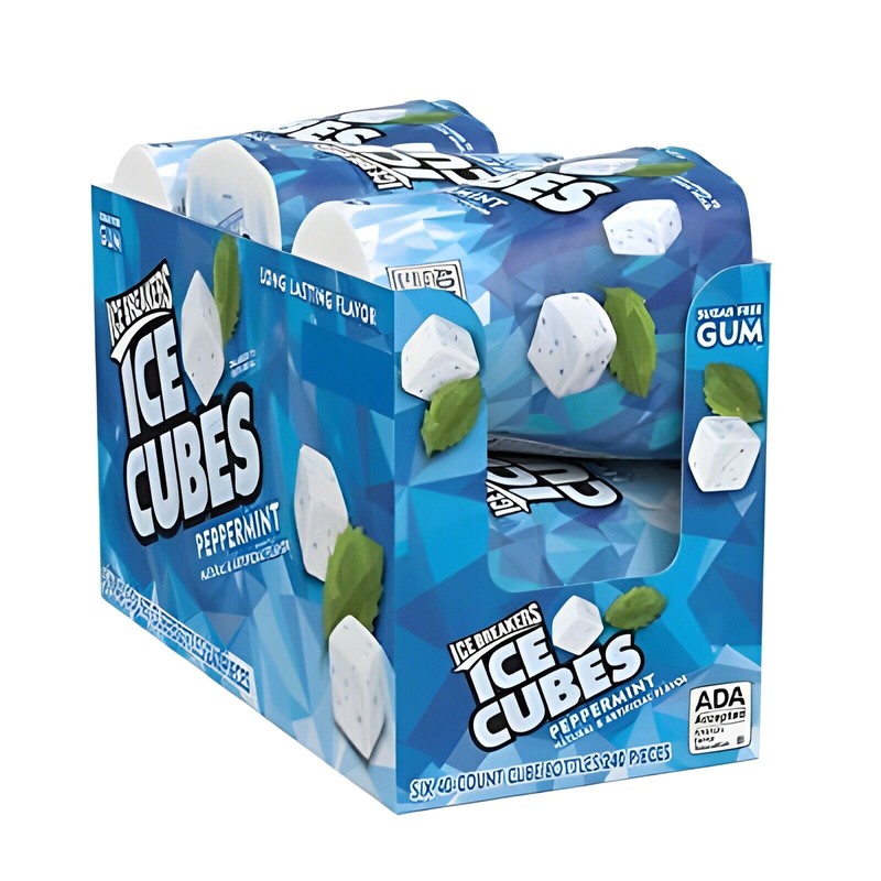 Ice Breakers Ice Cubes Sugar Free Chewing Gum Xylitol Peppermint