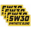 Unbranded 4-pack 2x4 inch 5W30 SYNTHETIC BLEND Vinyl Stickers Decals
