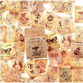 46 Pcs/Pack Kawaii Scrapbooking Stickers Cute Designs Colourful with Cats, Paintings for Decor Applique (Stamps)