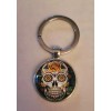 UNIQUE SUGAR SKULL DAY OF THE DEAD KEY CHAIN CABOCHON