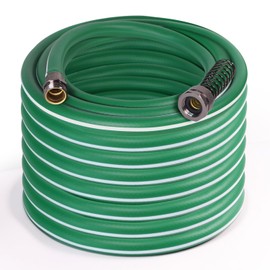 Sunifier Heavy Duty Garden Hose 100 ft – Outdoor Hybird Water Hose with Solid Fitting - Flexible, Kinkless, Lightweight Garden Hose for Lawn Watering, Car Washing - Burst 500 Psi (100 ft)