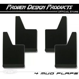 Proven Design Products 2015+ Ford Raptor GEN1 or GEN2 Mud Flaps Splash Guards SVT Raptor Flaps BLACK
