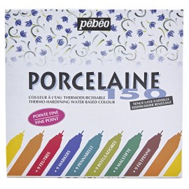Porcelaine 150 China Paint Marker Set 9/Pkg-Fine Tip Assorted Colors