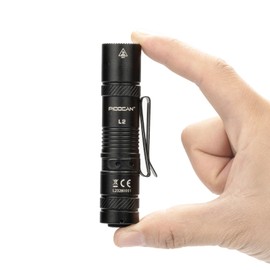 PIOOCAN Rechargeable Flashlights 1200 Lumens EDC Flashlight, AA Pocket Flashlight High Lumens with Clip, Super Bright Small Flashlights, 4 Modes Flash Light for Camping, Home, and Emergencies (Black)