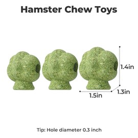 mini&moe Hamster Chew Toys for Teeth - Guinea Pig Chews and Treats Natural Hamster Enrichment Toys Improve Dental Health for Rat, Bunny, Chinchilla, Gerbils and Small Animal