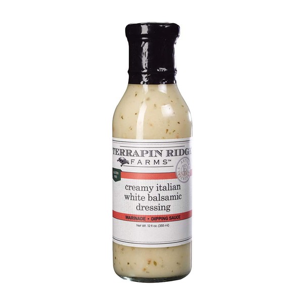 Terrapin Ridge Farms Creamy Italian White Balsamic Dressing – One 12 Fluid Ounce Bottle