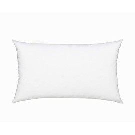 Fennco Styles Polyester Fiber White Pillow Insert for Couch Pillow, Bed Pillow and Decorative Throw Pillow - Made in USA (14"x23")