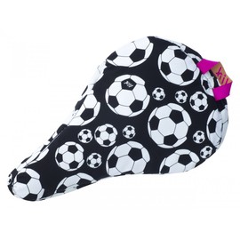 Liix Kinder Kids' Saddle Cover Soccerball Sattelbezug, Schwarz, Einheitsgröße
