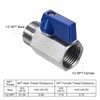 PATIKIL 1/2 NPT Brass Mini Ball Valve, 1 Pack NPT