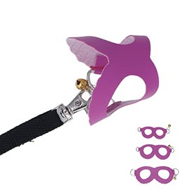 Pssopp Juego de Chaleco y Correa de arnés para hámster Chaleco Acolchado cómodo sin tirones Arnés a Rayas de Conejillo de Indias para cobayas, hámster, hurón, Conejo, Chinchilla Púrpura