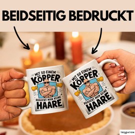 Glatzkopf Männer Tasse Geschenkidee Du Brauchst Keine Haare (Weiß)