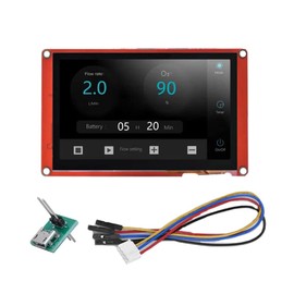 Ferwooh Nextion Display Intelligent 4.3" Inch Capacitive Touch Screen 480x272 Serial LCD TFT HMI Display Module NX4827P043-011C Supports Audio Video