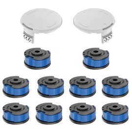 Evenlinkics Pack of 10 for Ryobi Grass Trimmer Spool, Compatible with Ryobi One + 18 V 24 V 40 V Grass Trimmer, for Ryobi AC14RL3A Replacement Spools, Diameter 1.65 mm and 3.4 m Length Thread Spool