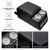 Frtcaty Black Universal Truck Seat/Bench Organizer with LED Light, USB
