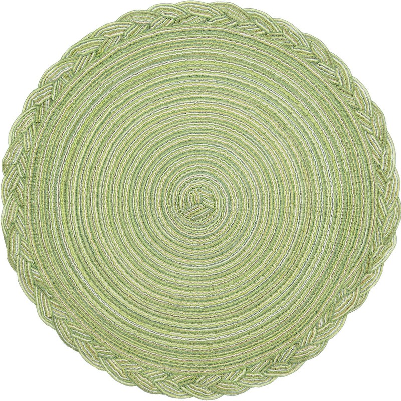 vctops Set of 6 Sage Green Round Placemats 12 inch