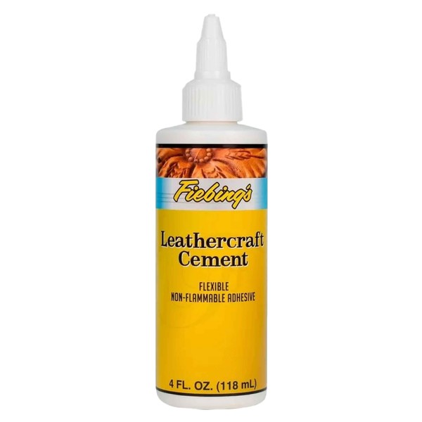 Fiebing's Leathercraft Cement - 4 oz Leather Glue Adhesive -