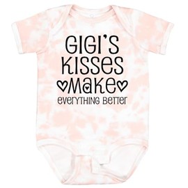 inktastic Gigi Kisses Make Everything Better Baby Bodysuit 6 Months Tie Dye Pink 38e46