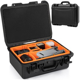 GYXZ Protective Camera Case 16 X 10.6 X 5 Inch Shockproof Water-resistant with Adjustable Dividers (Can hold cameras, pistols, gear, equipment)
