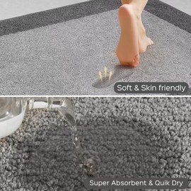 DOMUSTEX Machine Washable Kitchen Rug 32" x 48", Non Slip Indoor Door Rug, Absorbent Entrance Runner Rug for Bedroom, Hallway, Bathroom, Floor