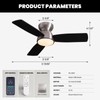 MOOONICHE 32" Ceiling Fan with Light and Remote/APP Controls, Low