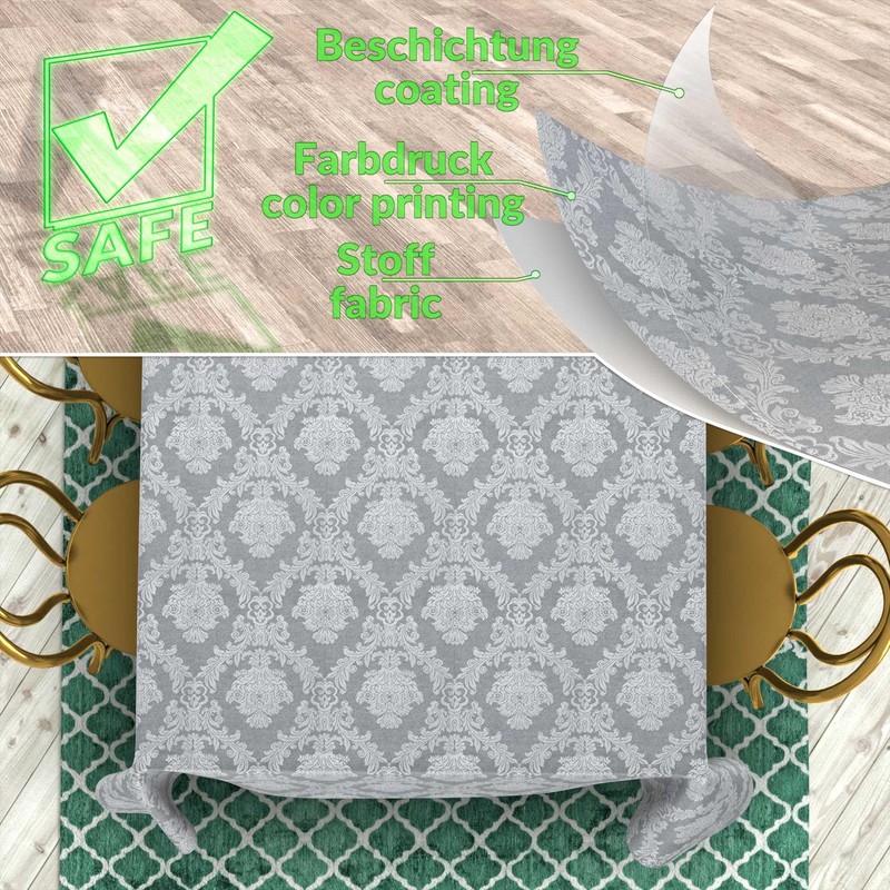 Fabric Tablecloth, Textile Table Linen, Cotton Polyester, Washable, Plain Ornamental