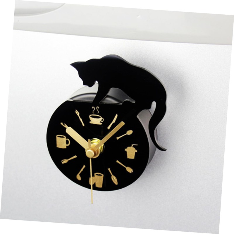 ORFOFE Magnetic Clock for Fridge Cat Sticker Refrigerator Clock Magnets