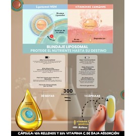 NSN  vitamina C Liposomal Lquida  5x veces mayor Absorcin y Beneficios  Desarrollado por la Dra. Frin Velzquez  con Gotero - perfecto para Nios y...  