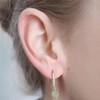Aretes | Aretes Arracada de Hojas con Zirconia verde en