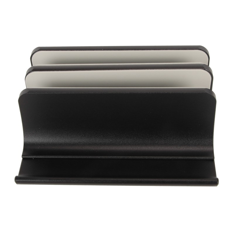Vertical Laptop Stand 2 Slots Anodized Aluminium Alloy Adjustable Space