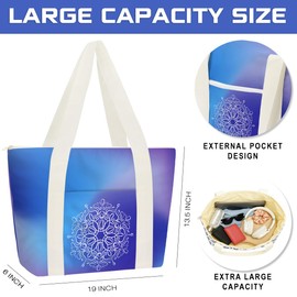 JIUWEIHU Large Beach Pool Bag And Wet Dry Bag Waterproof Sandproof Purple Beach Tote Laundry Bags for Swimsuits for Travel, Large Capacity Foldable for Women