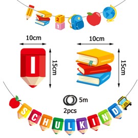 Gleemix First Day of School Pencil Banner, School Child Garland, School Decoration for Boys and Girls